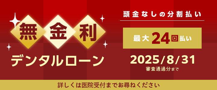 デンタルローン限定 無金利キャンペーン実施中